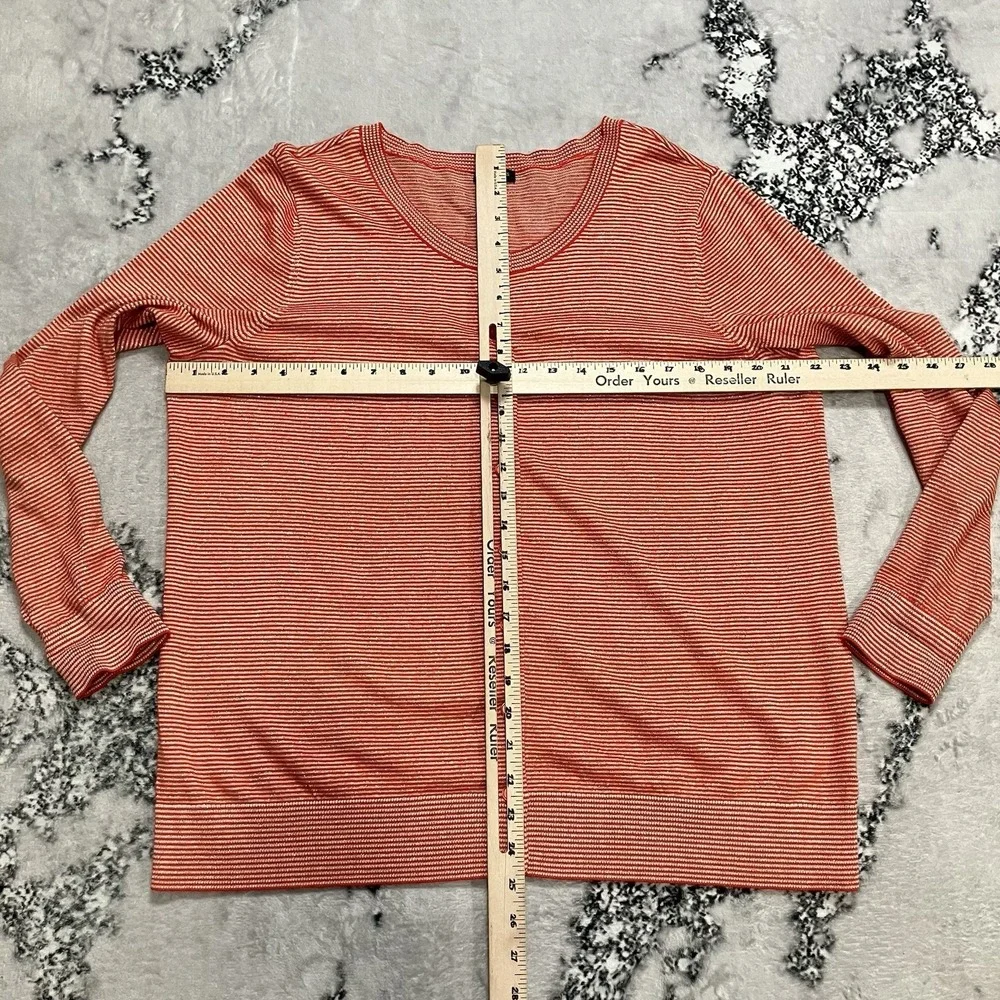 Talbots Striped Button Front Cardigan Orange White Metallic Womens‎ Size 1X